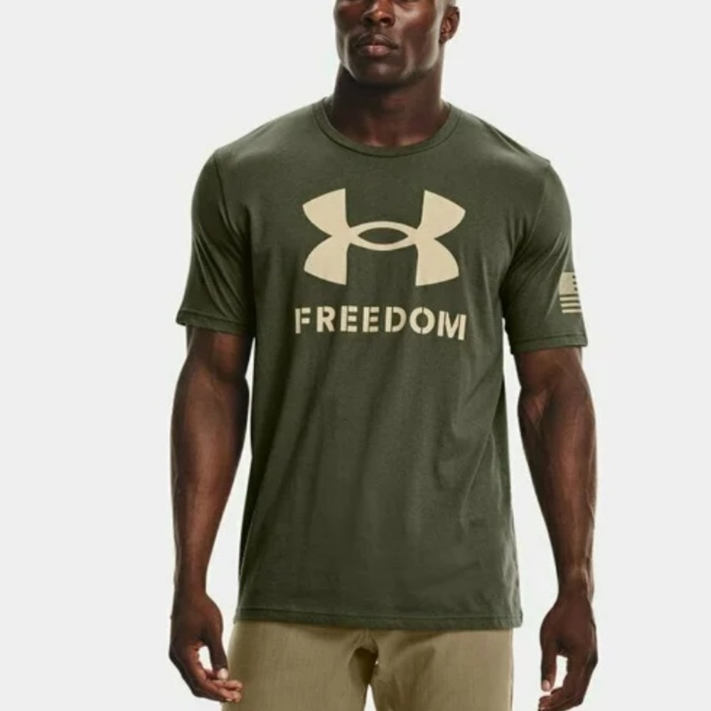 Under Armour Boys Green Freedom Tee NWT
